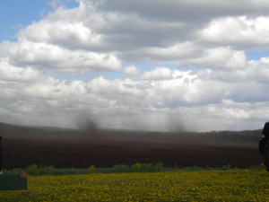 Muck Blowing from the wind