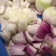  Cut enough onions to fill your crock pot.